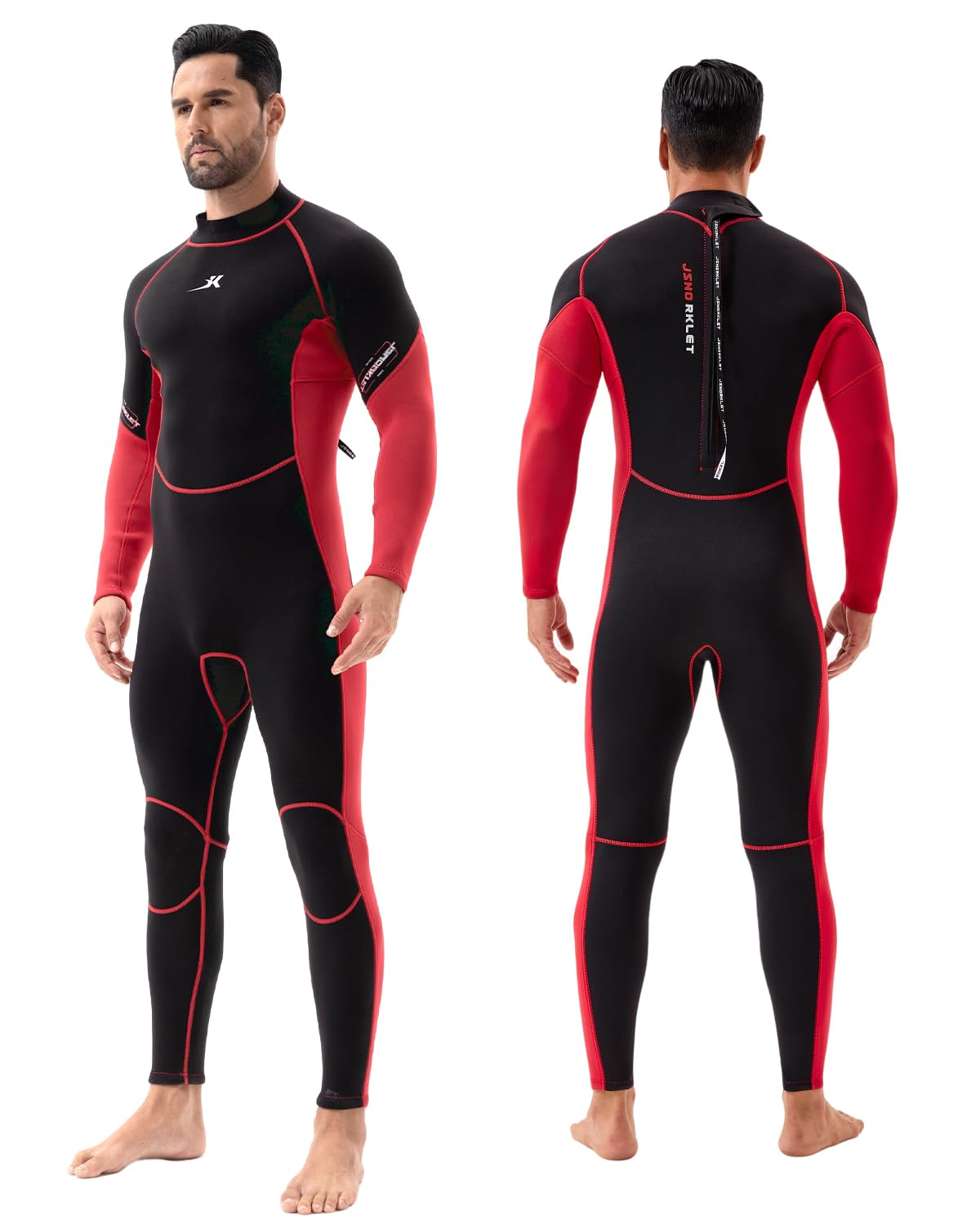 Wetsuits for Men, 3mm Back Zip Full Wetsuit for Diving Swimming