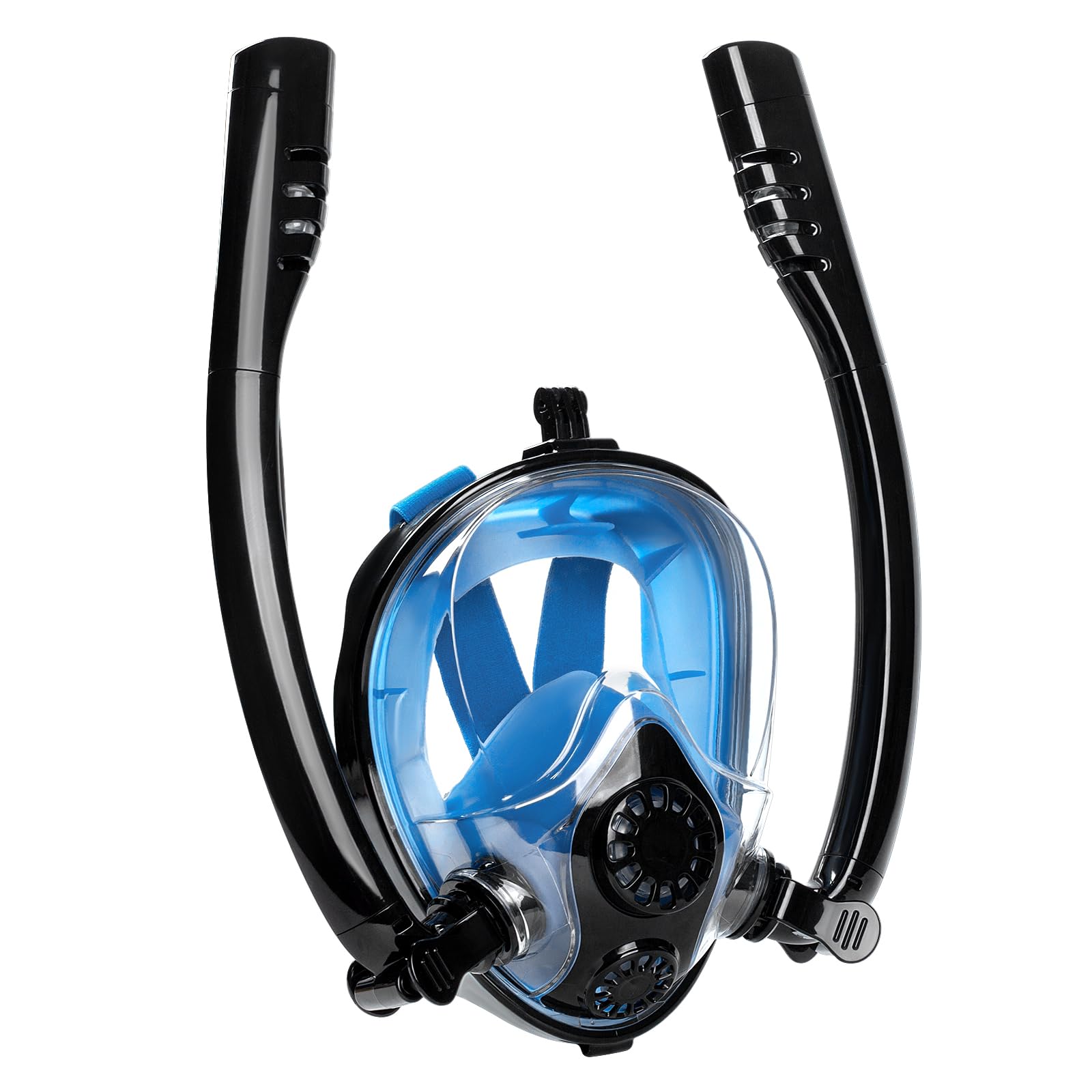 Adult Full Face Snorkel Mask, Waterproof Dual Breathing Tubes