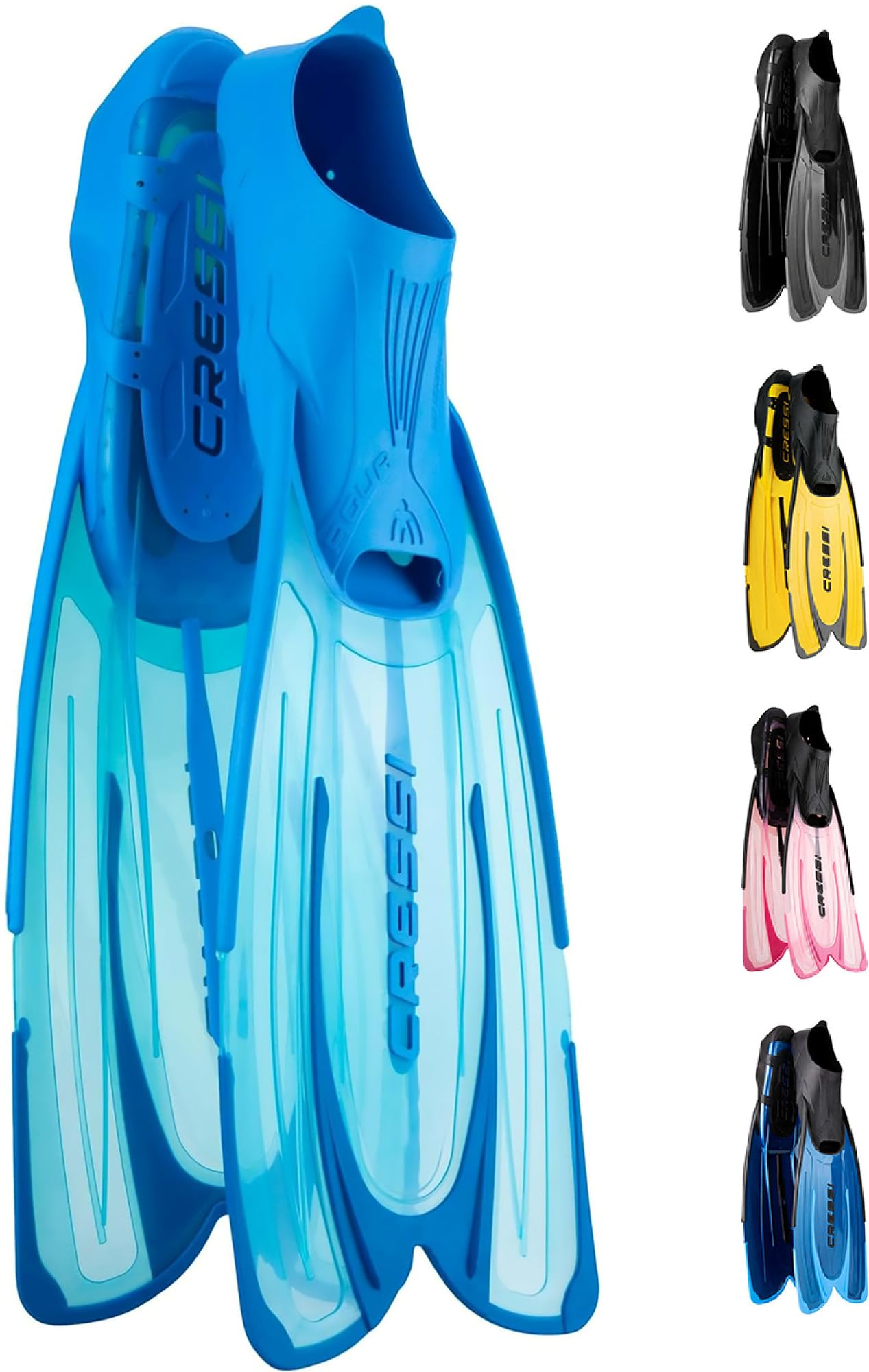 Adult Snorkeling Fins with Self-Adjustable Comfortable Full Foot Pocket