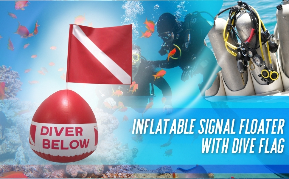 Inflatable Signal Floater with Dive Flag